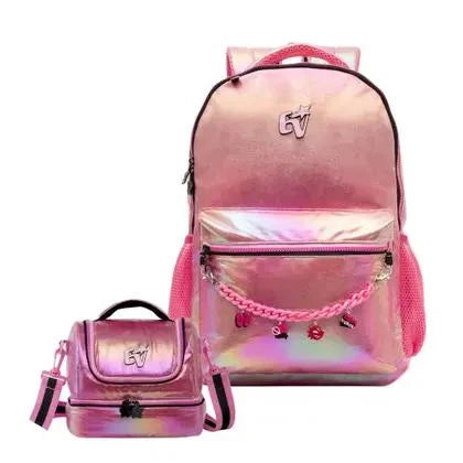 Kit Mochila + Lancheira Emilly Vick Rosa