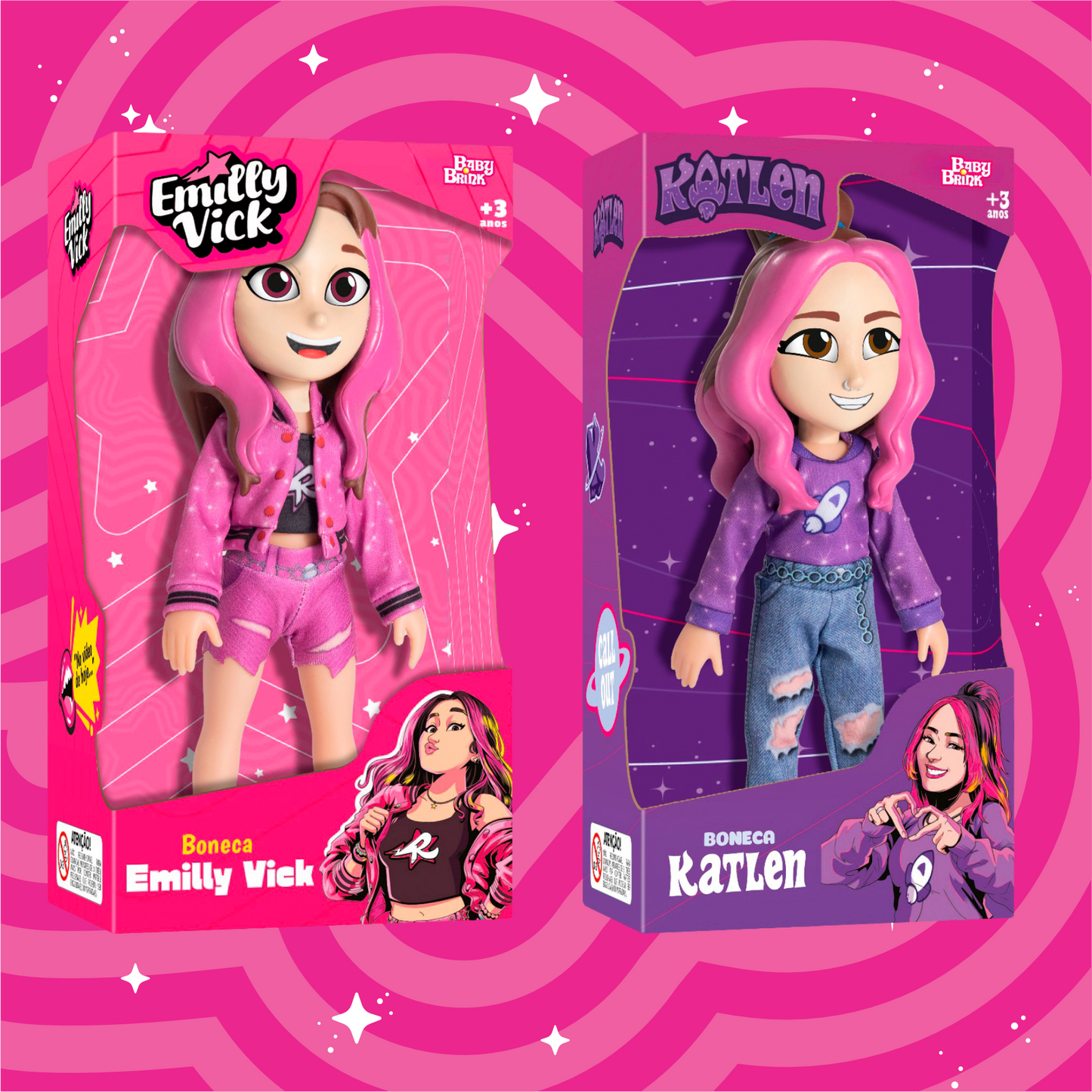 KIT COM 2 BONECAS GRANDES - EMILLY VICK E KATLEN - LANÇAMENTO