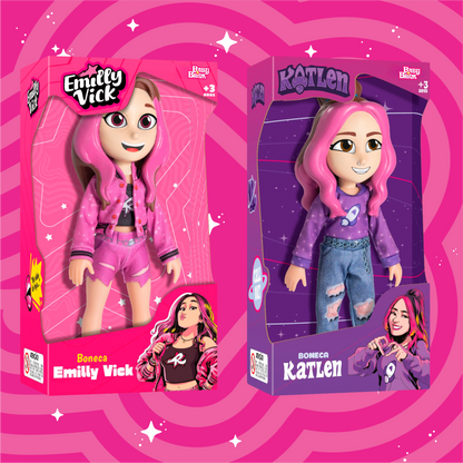 KIT COM 2 BONECAS GRANDES - EMILLY VICK E KATLEN - LANÇAMENTO