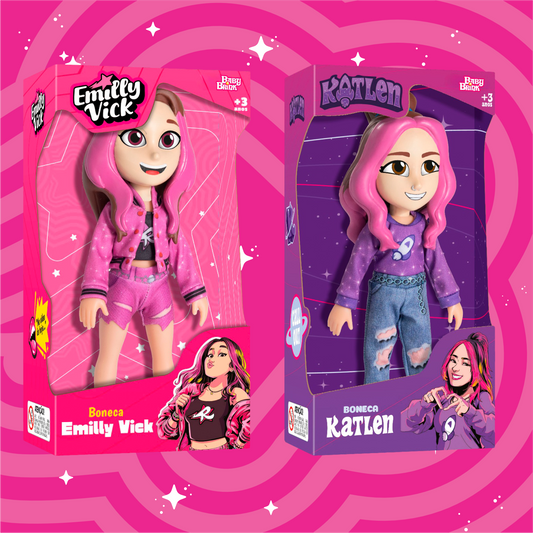 KIT COM 2 BONECAS GRANDES - EMILLY VICK E KATLEN - LANÇAMENTO