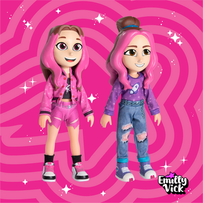 KIT COM 2 BONECAS GRANDES - EMILLY VICK E KATLEN - LANÇAMENTO